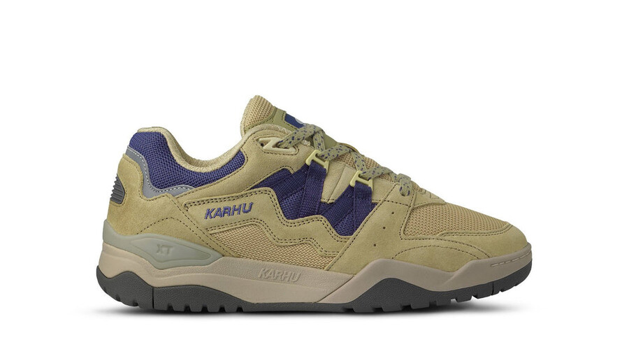 karhu fusion xt pale olive green skipper blue - lifestyle sneakers